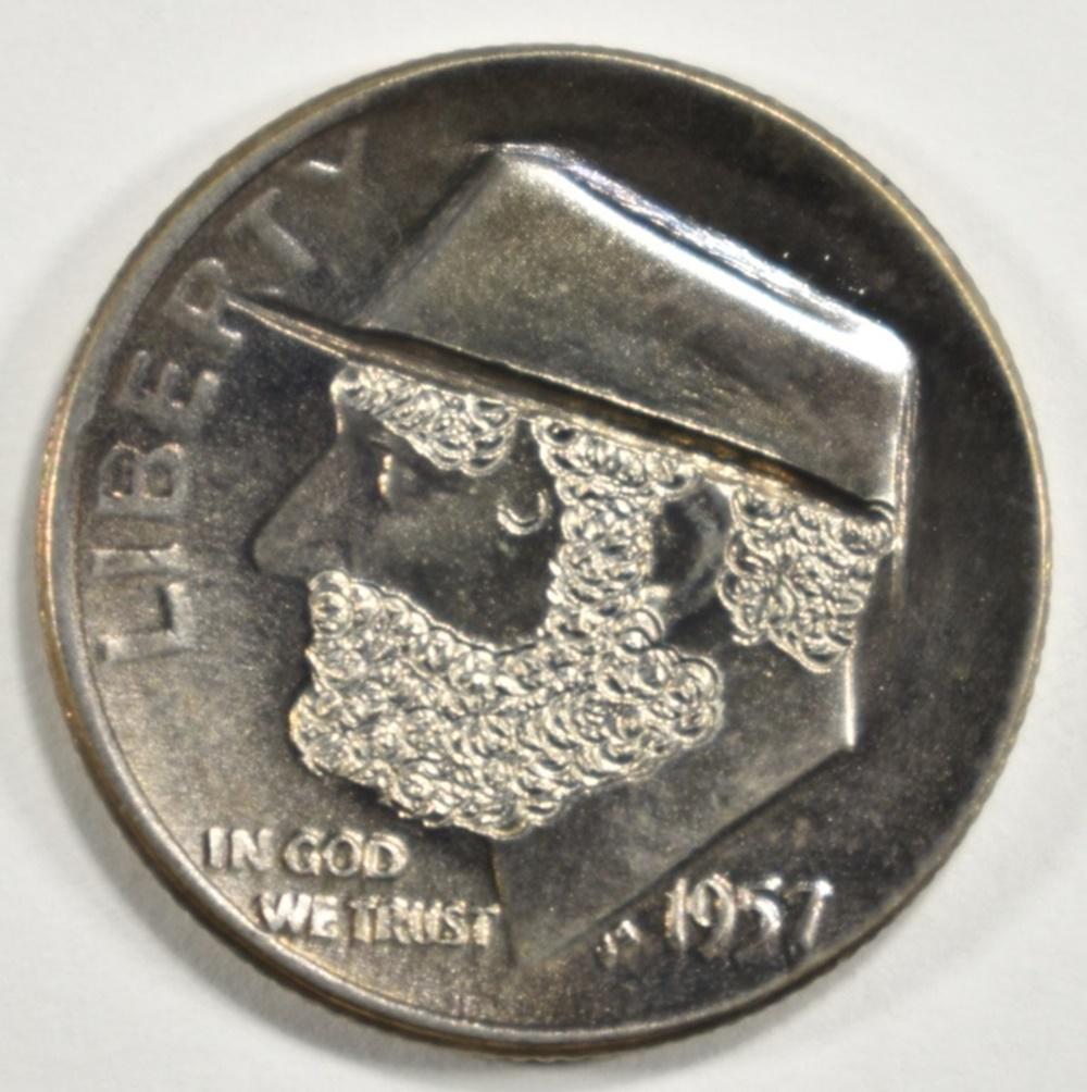 1957 HOBO DIME CH BU: LEADERS IN ONLINE AUCTIONS. ESTIMATE $60 - $80.