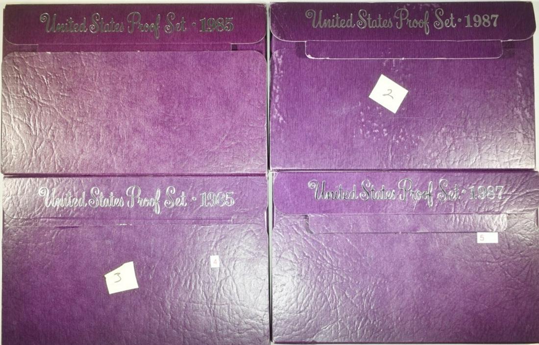 (2) 1987, (2) 85 US PROOF SET (1 of 3)