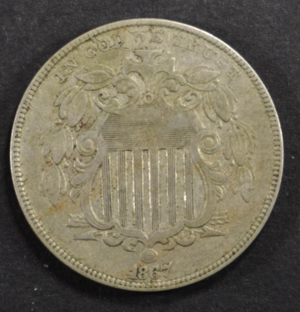 1867 SHIELD NICKEL  FINE (1 of 2)