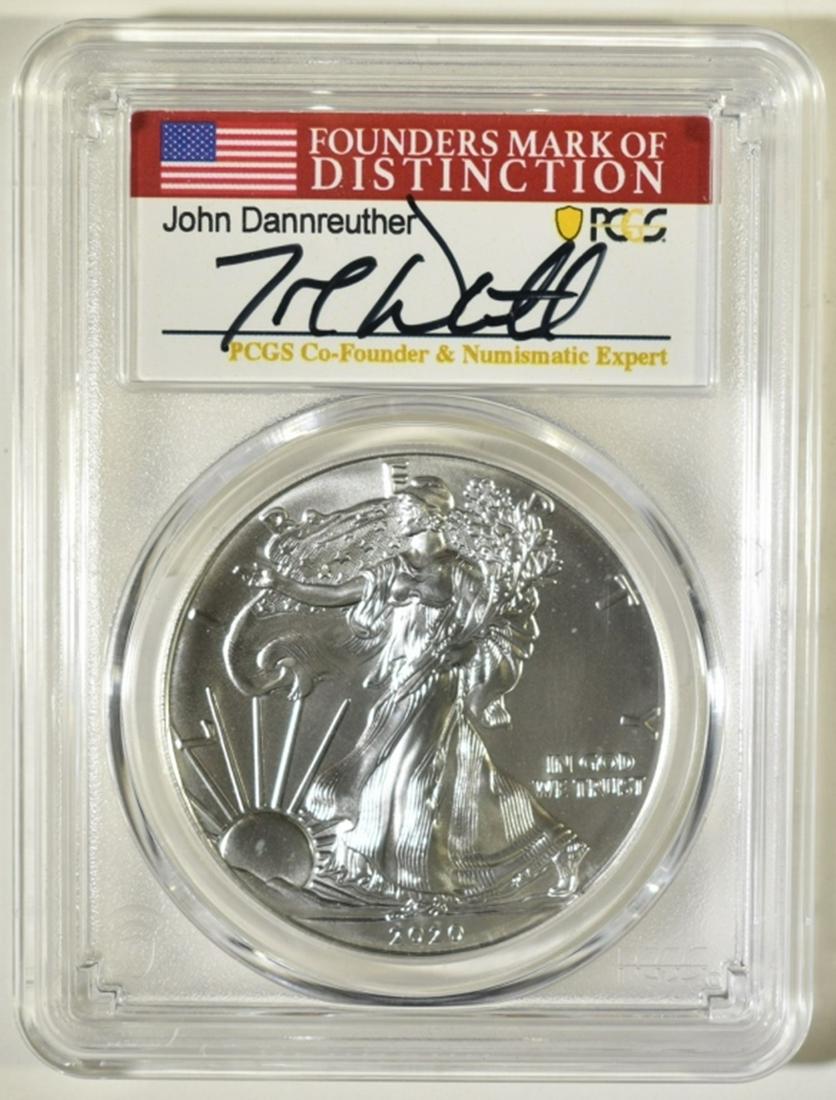 2020-(S)  SILVER EAGLE PCGS MS-70 EMERG ISSUE (1 of 4)