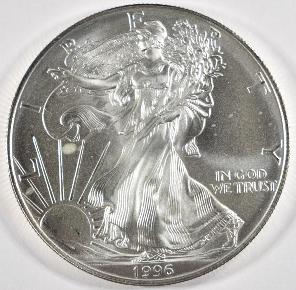 1996 AMERICAN SILVER EAGLE BU (1 of 2)