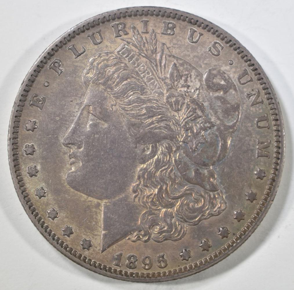 1895-O MORGAN DOLLAR XF/AU: CHECK OUT OUR UPCOMING AUCTIONS ESTIMATE $1200 - $1500.