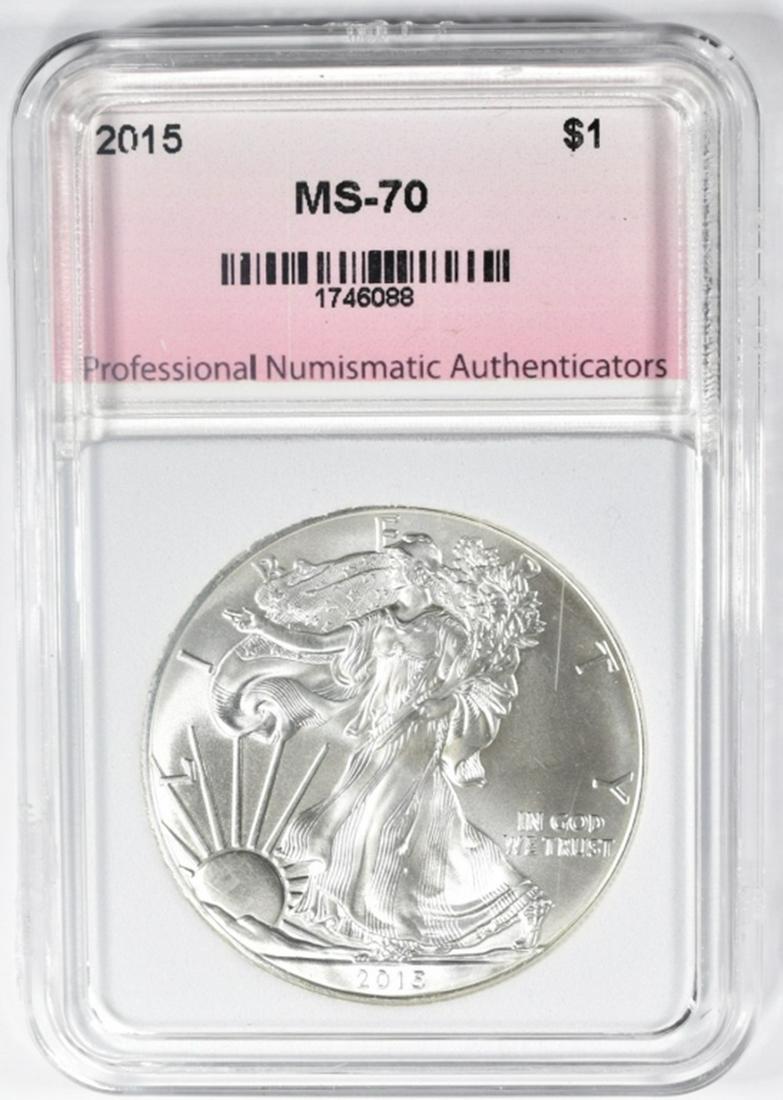 2015 AMERICAN SILVER EAGLE PNA PERFECT GEM BU (1 of 4)