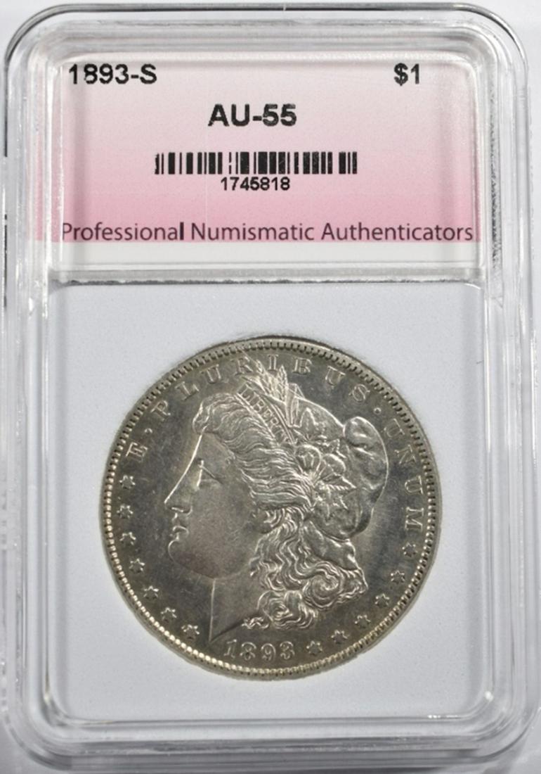 1893-S MORGAN DOLLAR PNA AU BU (1 of 4)