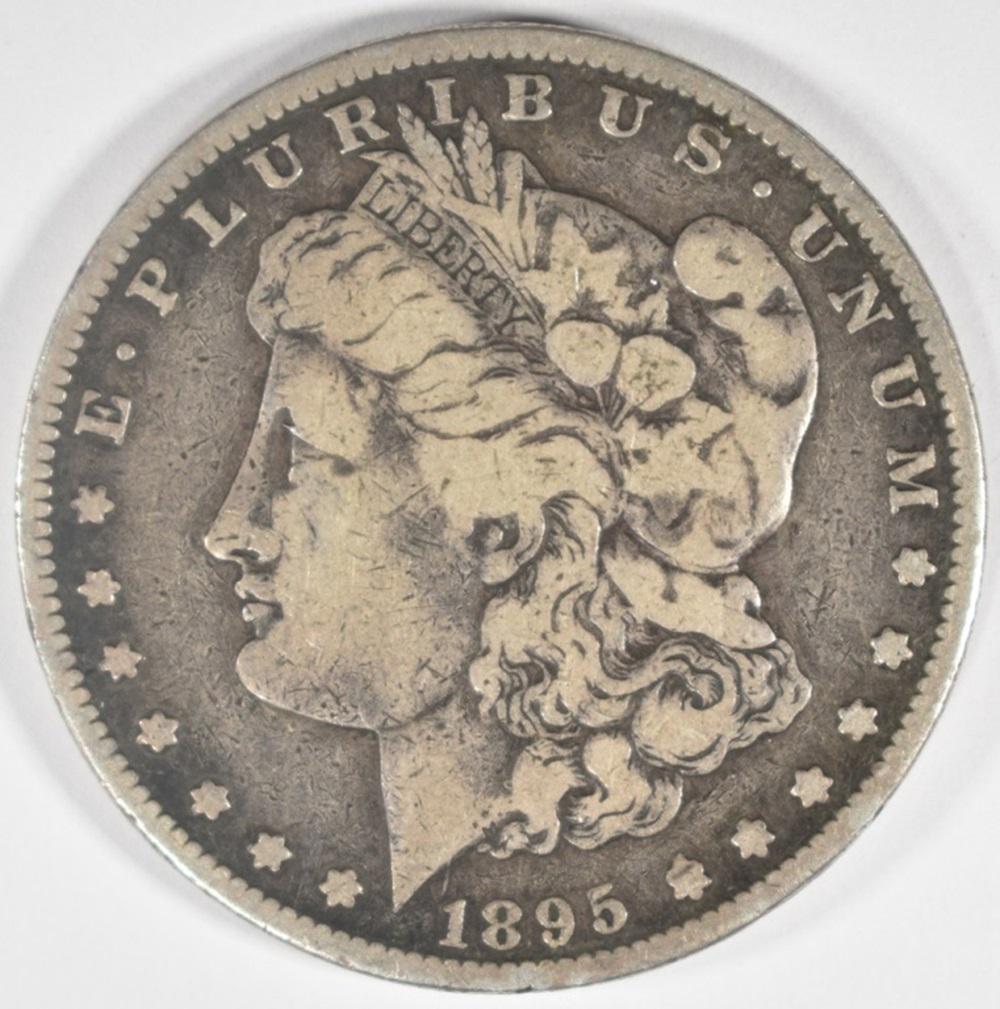 1895-S MORGAN DOLLAR VG: WEEKLY COIN & CURRENCY AUCTIONS ESTIMATE $350 - $450.