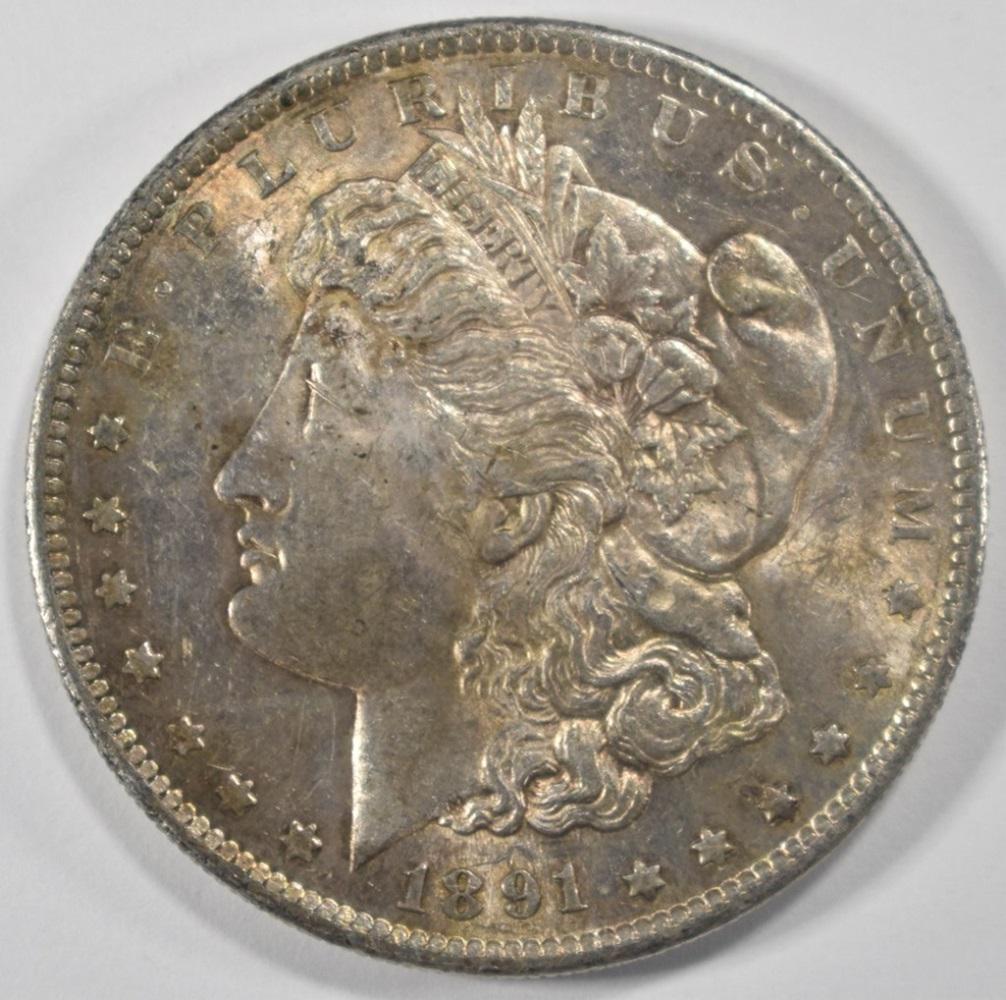 1891-S MORGAN DOLLAR CH AU (1 of 2)