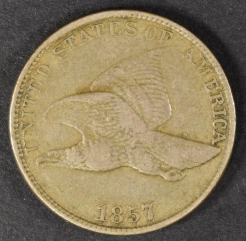 1857 FLYING EAGLE CENT VF (1 of 2)