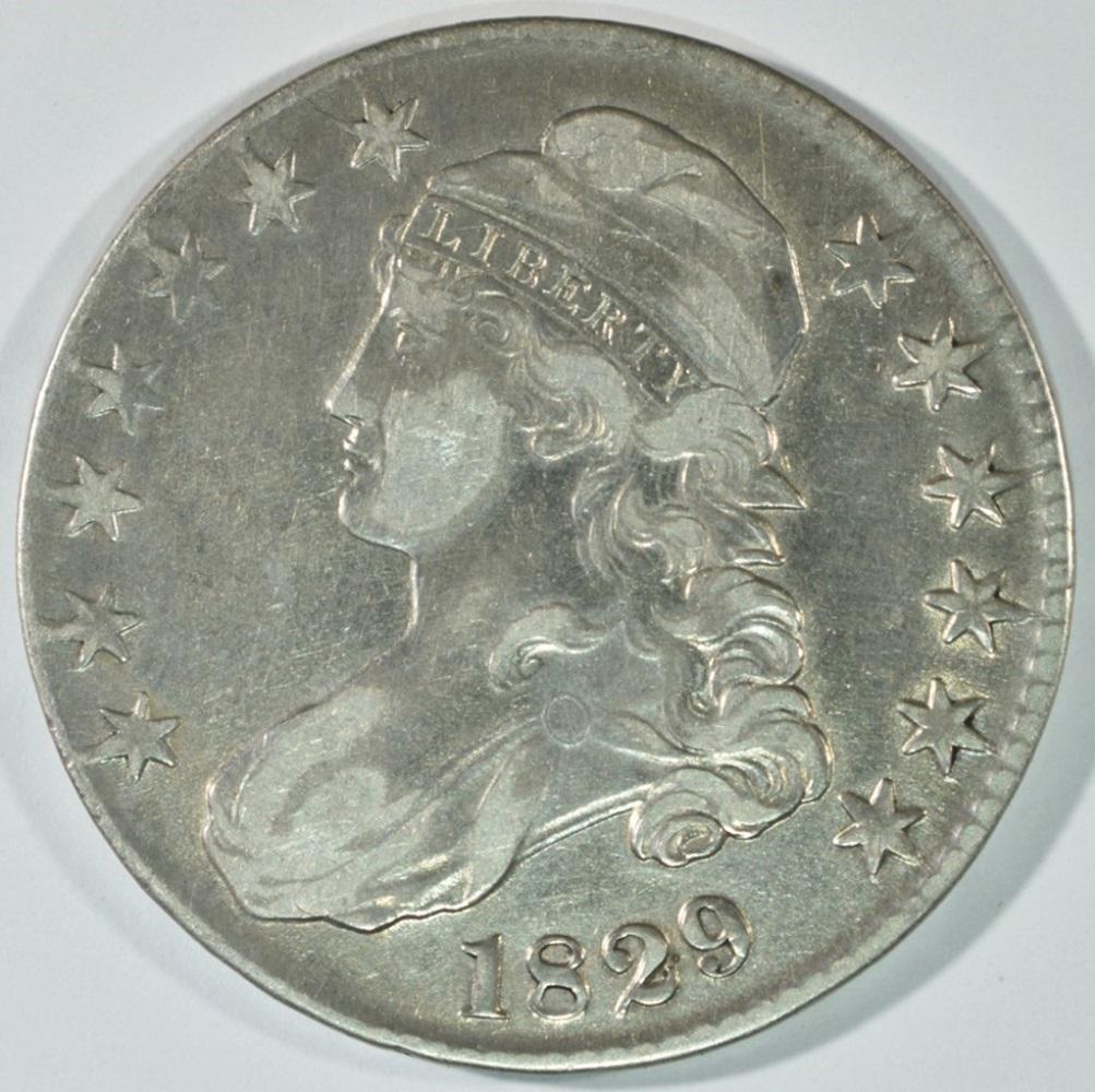 1829 BUST HALF DOLLAR XF (1 of 2)