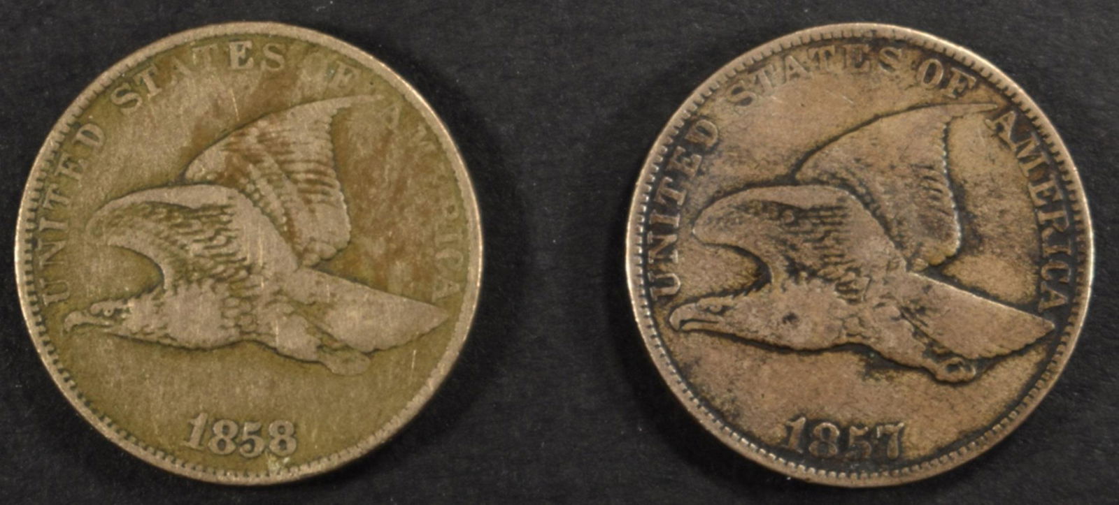 1857 & 1858 FLYING EAGLE CENTS FINE (1 of 2)