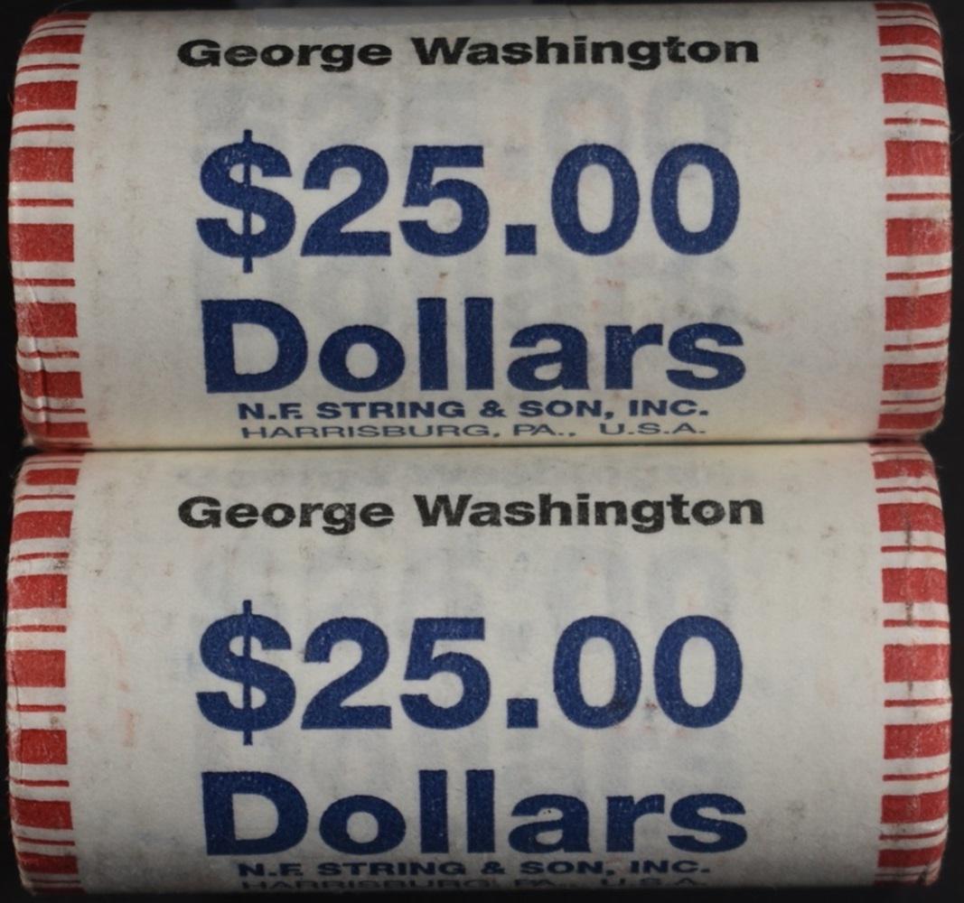 (2) ROLLS 2010 GEORGE WASHINGTON PRESIDENTIAL $1: LEADERS IN ON-LINE AUCTIONS ESTIMATE $75 - $100.
