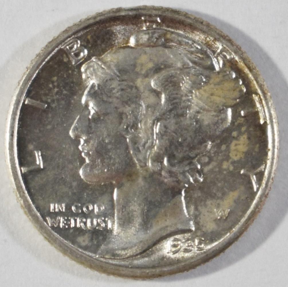 1935 MERCURY DIME GEM BU FULL BANDS (1 of 2)