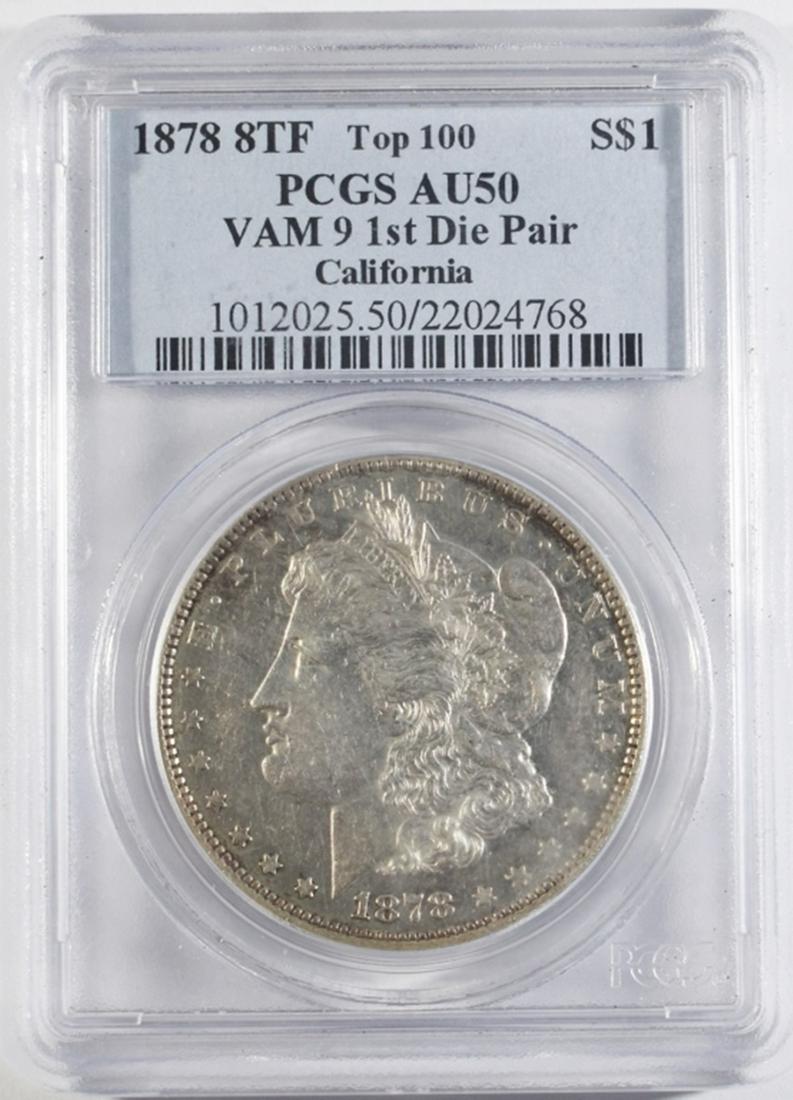 1878 8TH MORGAN DOLLAR PCGS AU 50 (1 of 4)