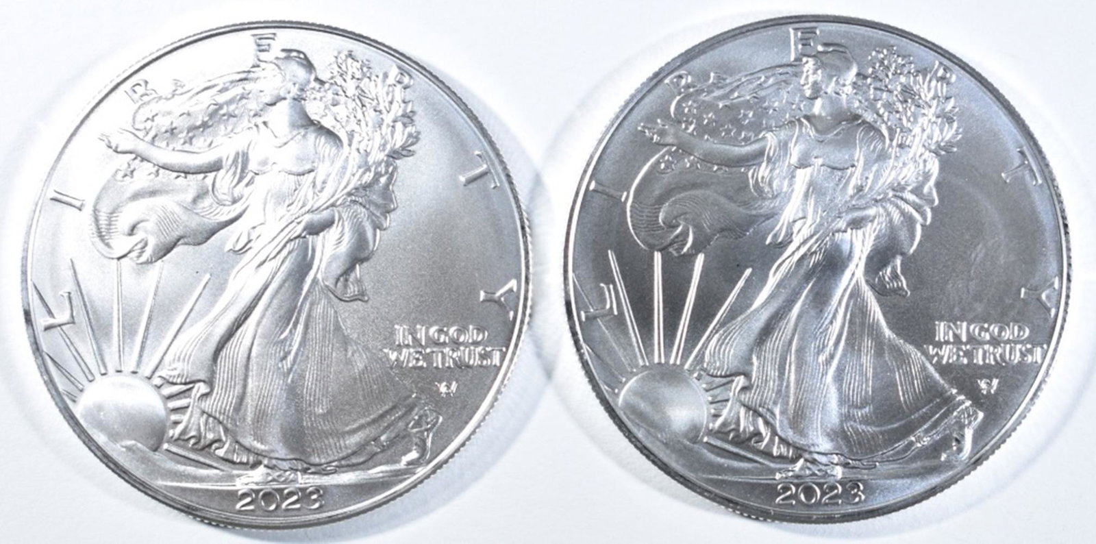 (2) 2023 AMERICAN SILVER EAGLES BU (1 of 2)