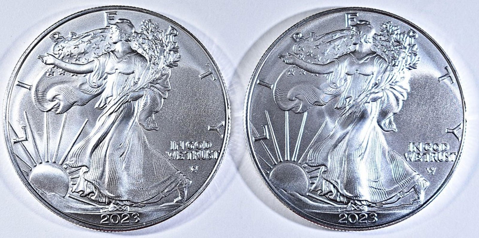 (2) 2023 AMERICAN SILVER EAGLES BU (1 of 2)