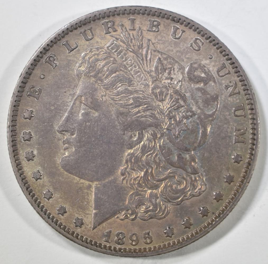 1895-O MORGAN DOLLAR XF/AU: CHECK OUT OUR UPCOMING AUCTIONS ESTIMATE $1200 - $1500.