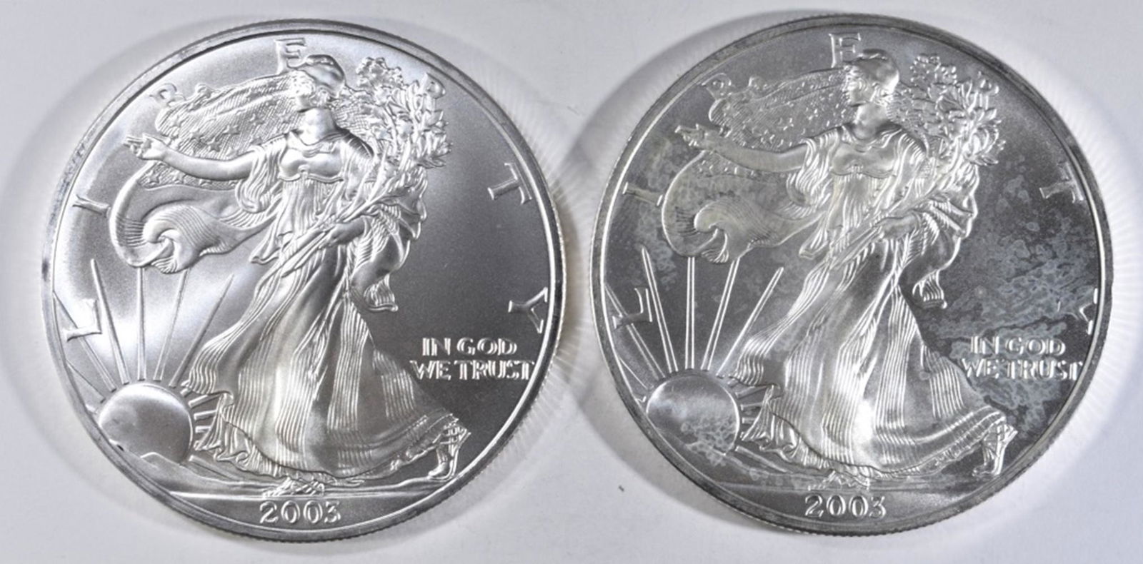 (2) 2003 AMERICAN SILVER EAGLES BU (1 of 2)