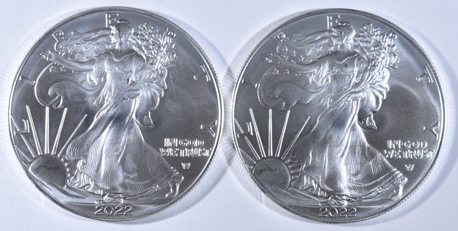(2) 2022 AMERICAN SILVER EAGLE BU (1 of 2)