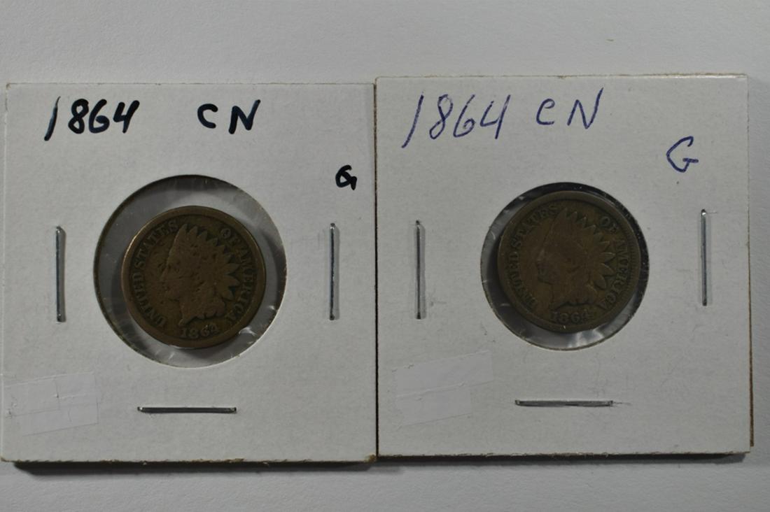 (2) 1864-CN INDIAN HEAD CENTS G (1 of 2)