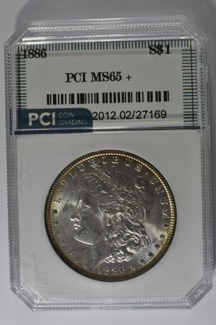 1886 MORGAN DOLLAR PCI GEM BU (1 of 4)