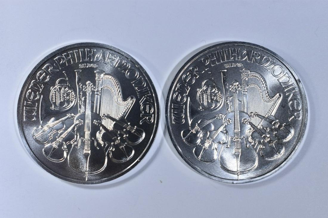 (2) 2023 PHILHARMONIKER 1 OZ SILVER ROUNDS (1 of 2)