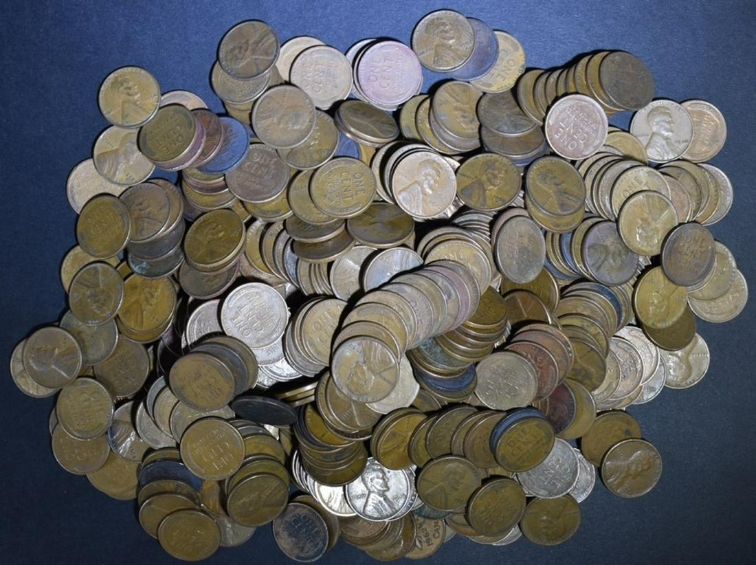 (500) MIXED DATE WHEAT CENTS (1 of 3)