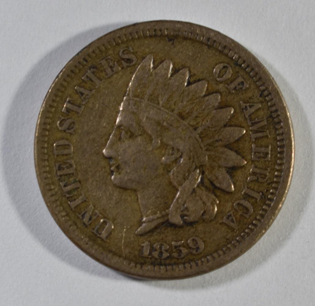 1859 INDIAN CENT VF (1 of 2)