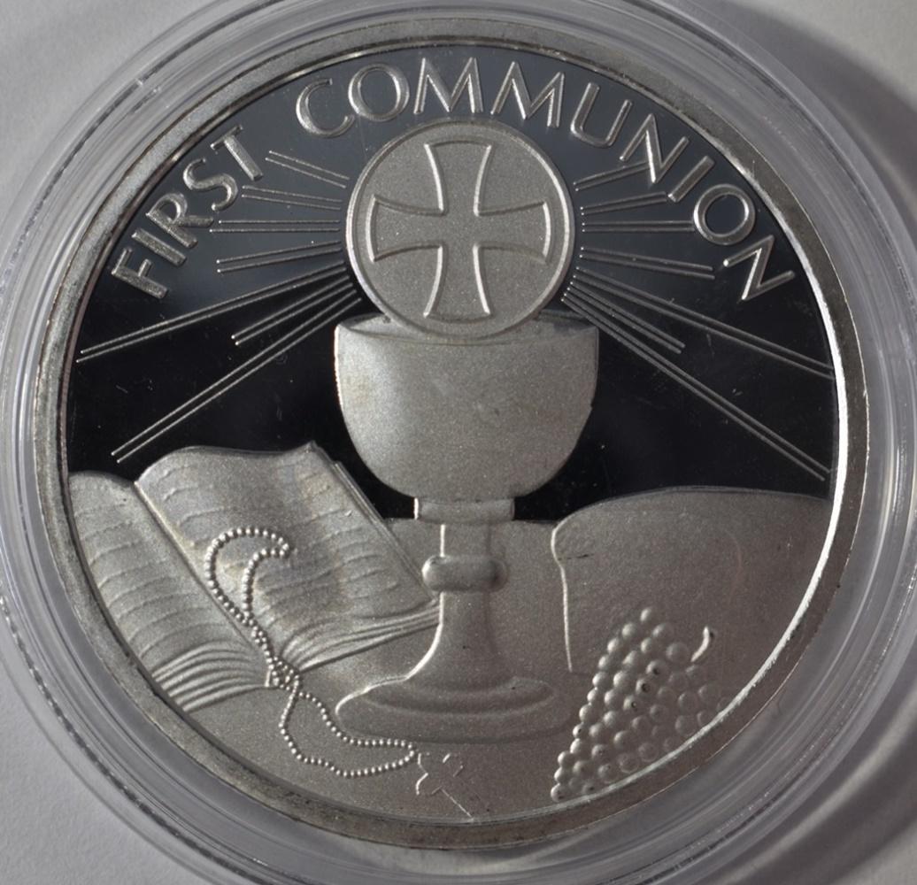 2023 FIRST COMMUNION .999 SILVER 1 OZ ROUND (1 of 2)