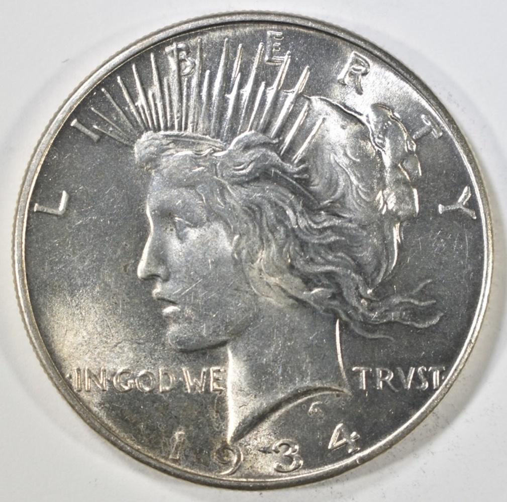 1934 PEACE DOLLAR CH BU (1 of 2)