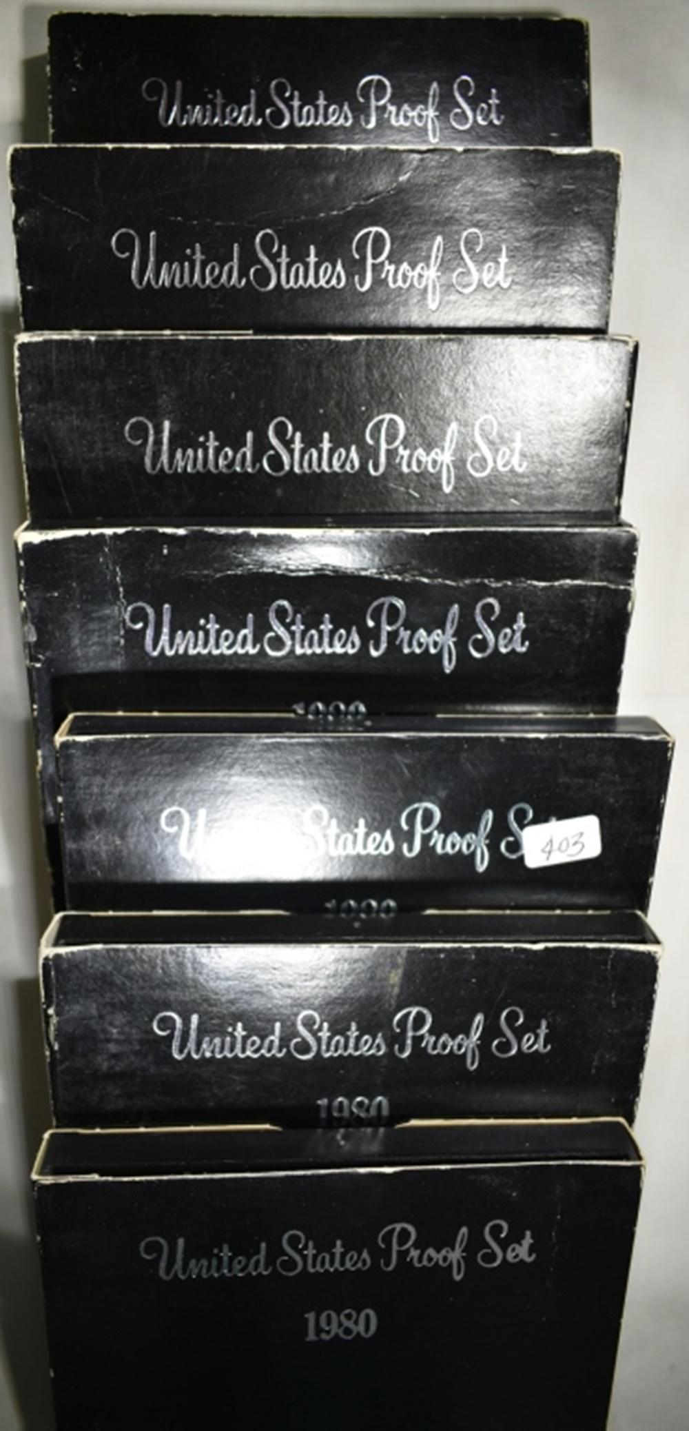 1980 (4) & 82 (3) US PROOF SETS (1 of 3)