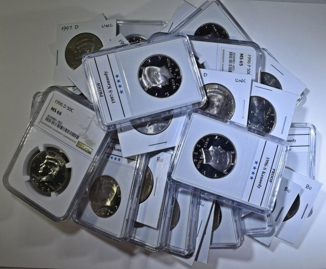 COLLECTORS LOT KENNEDY HALF DOLLARS (1 of 2)