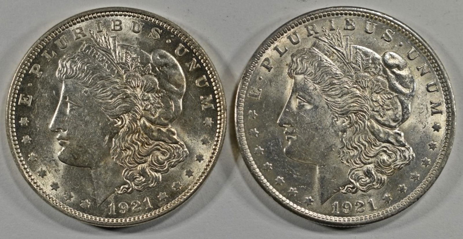 (2) 1921 MORGAN DOLLARS BU (1 of 2)