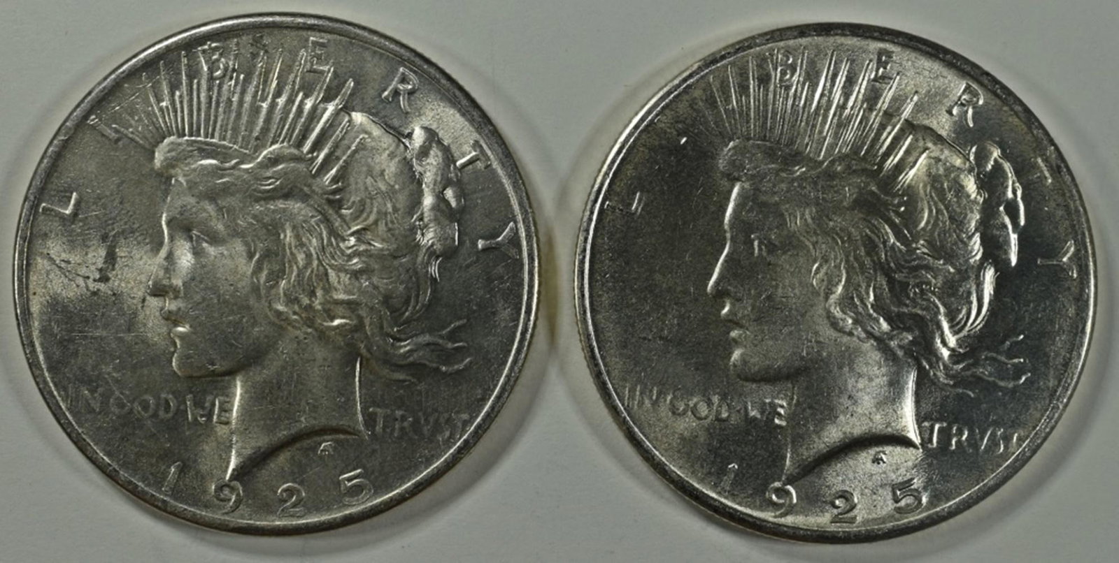 (2) 1925 PEACE DOLLARS CHBU (1 of 2)