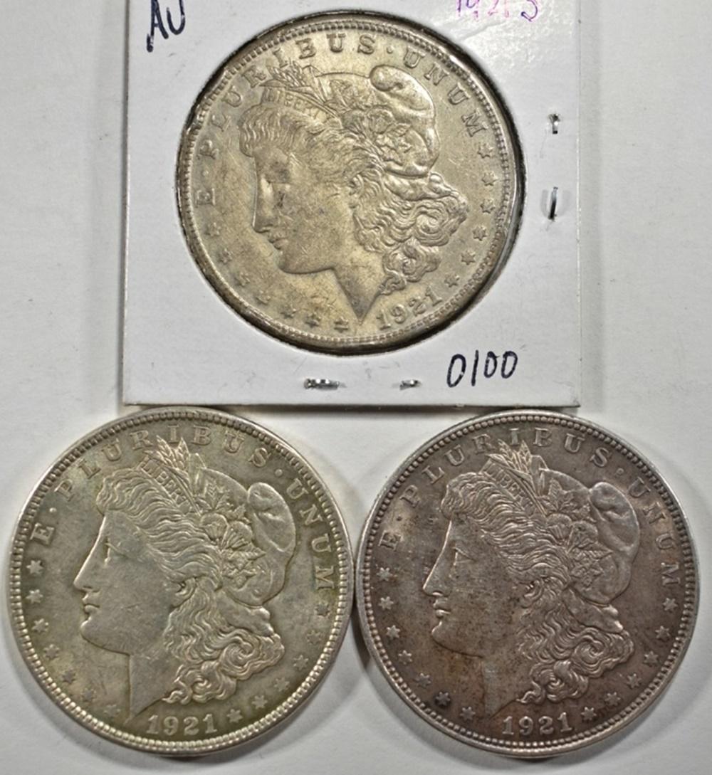 1921 P,S,D MORGAN DOLLARS CIR (1 of 2)