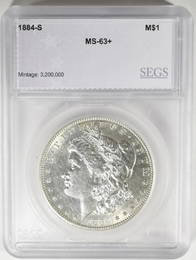 1884-S MORGAN DOLLAR SEGS CH BU