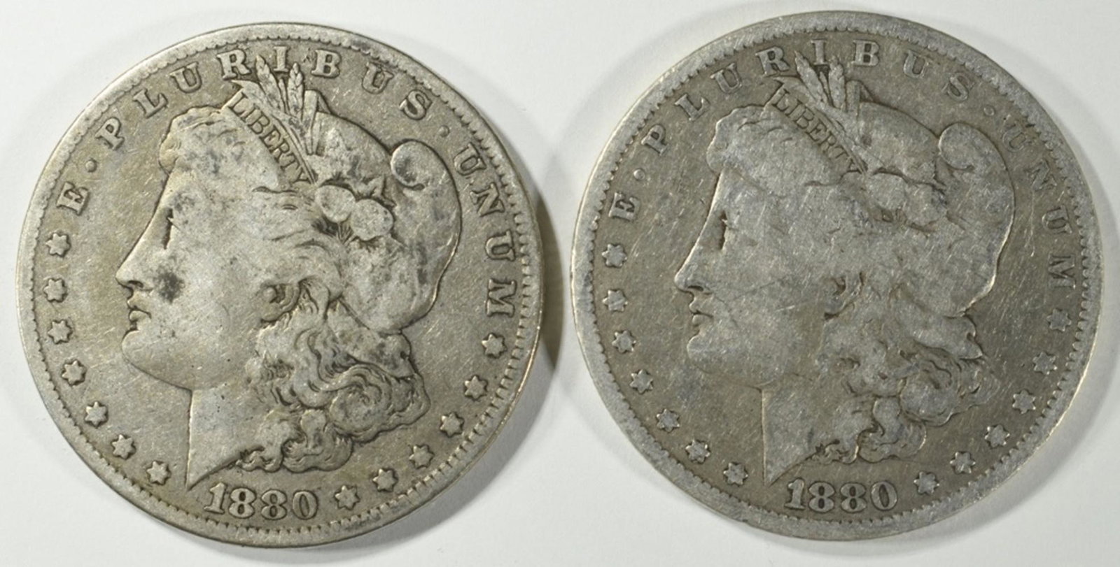 1880 P,O MORGAN DOLLARS CIR: TOP RATED AUCTION HOUSE ESTIMATE $100 - $130.