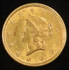 1853 $1 GOLD AU