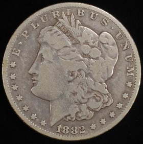 1882-CC MORGAN DOLLAR FINE