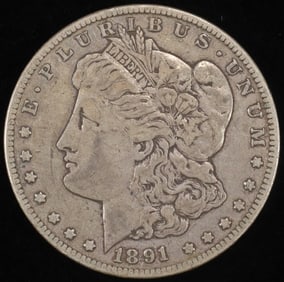 1891-CC MORGAN DOLLAR XF