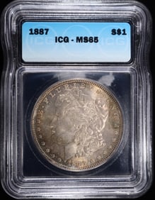 1887 MORGAN DOLLAR ICG MS65
