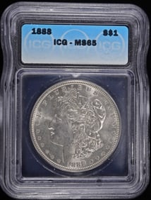 1888 MORGAN DOLLAR ICG MS65