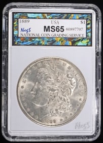 1889 MORGAN DOLLAR NCGS GEM BU