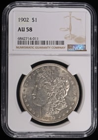 1902 MORGAN DOLLAR NGC AU-58