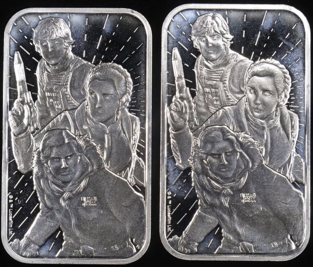 (2) 1 OZ .999 SILVER 2024 STAR WARS BARS (1 of 2)