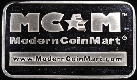 (1) 5 OZ .999 SILVER MODERN COIN MART BAR