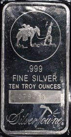 (1) 10 OZ .999 SILVER SILVERTOWNE BAR