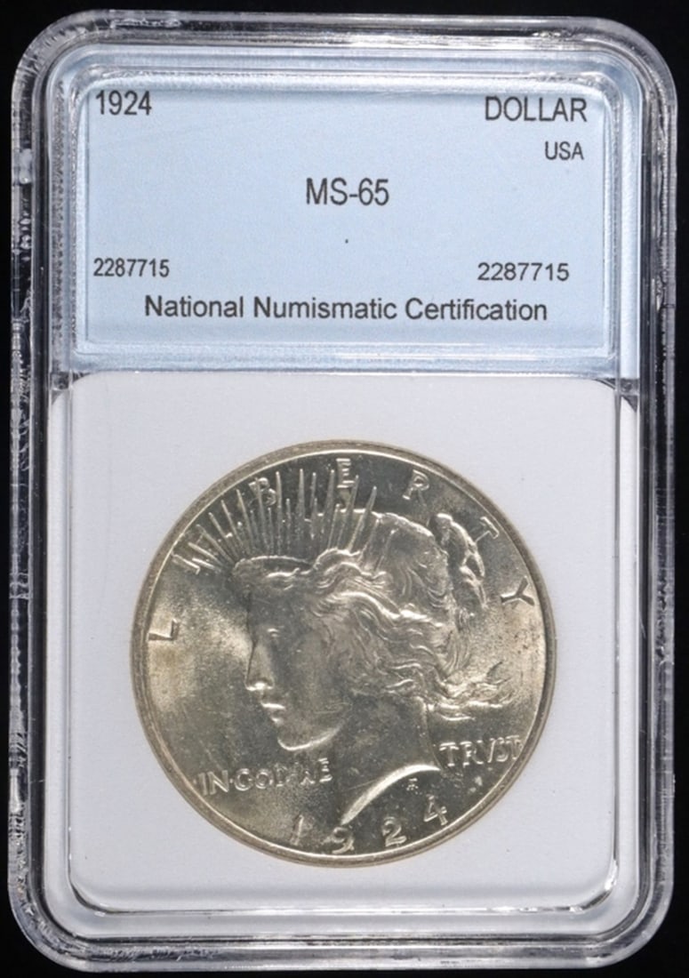 1924 PEACE DOLLAR NNC GEM BU (1 of 4)