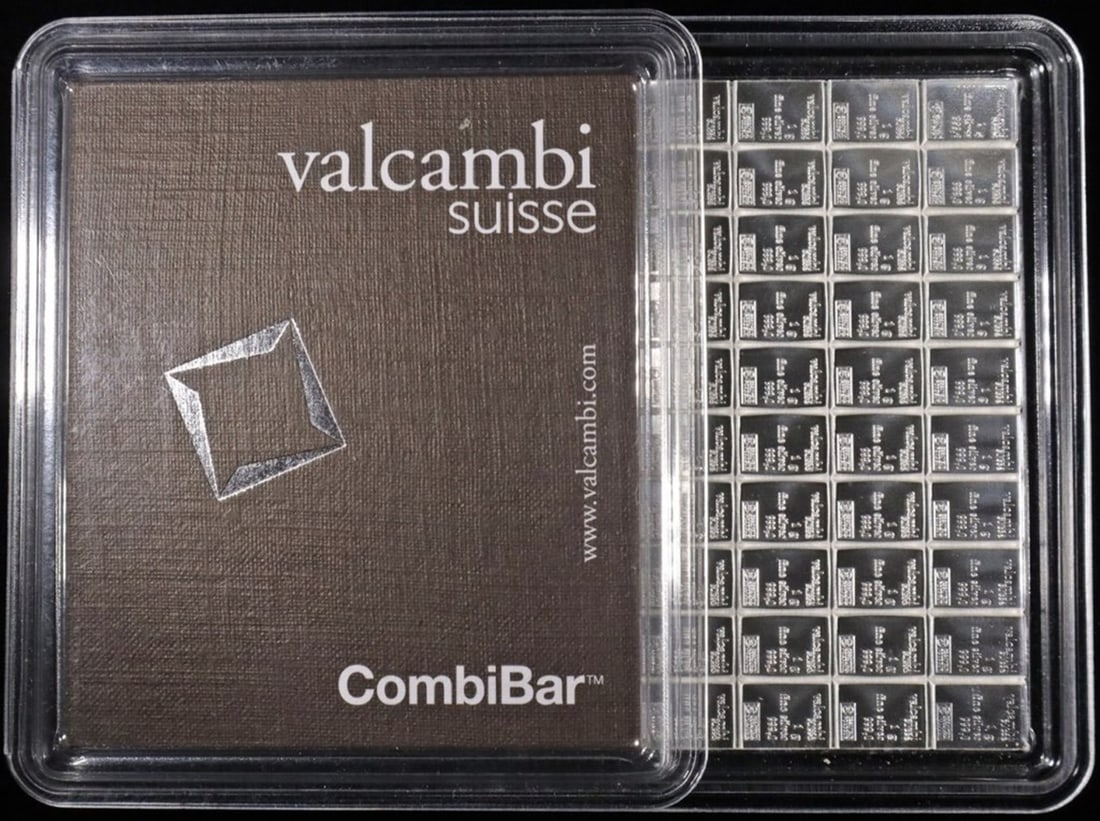 (100) 1g .999 SILVER VALCAMBI SUISSE BARS (1 of 2)