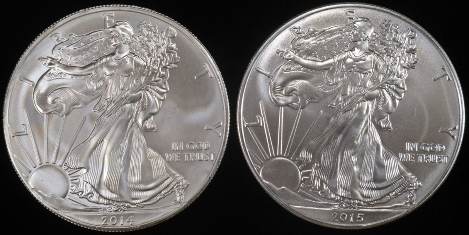 2014 & 2015 AMERICAN SILVER EAGLES (1 of 2)