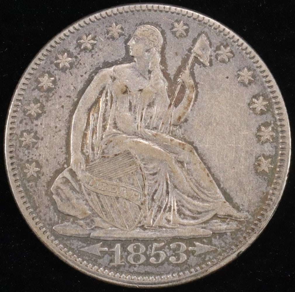 1853 SEATED LIBERTY HALF DOLLAR AU (1 of 2)