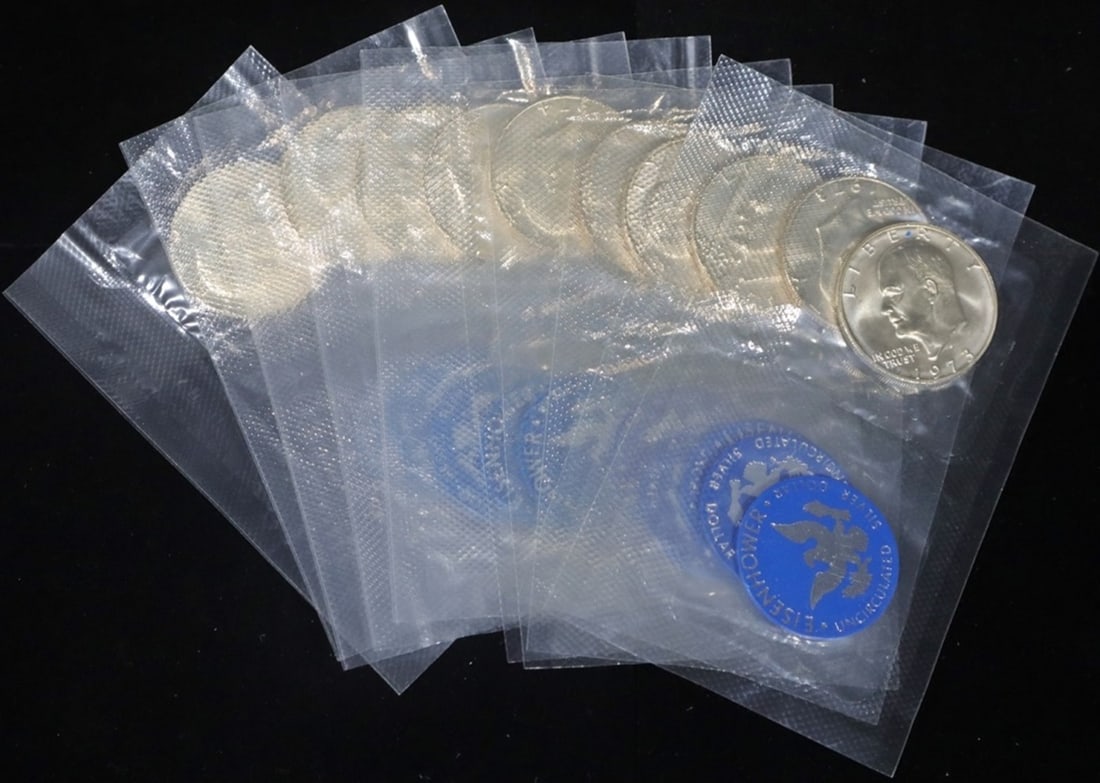 (5) 1973-S & (5) 1974-S SILVER UNC IKE DOLLARS (1 of 2)